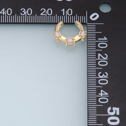 18K Gold Filled Cubic Zirconia Hoop Earrings for Jewelry Making