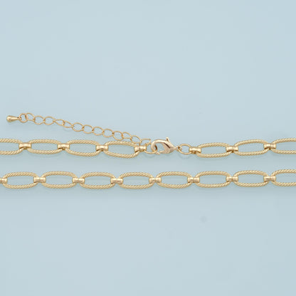 18K Gold Filled Oval Oval Chain 2 in for Jewelry Making