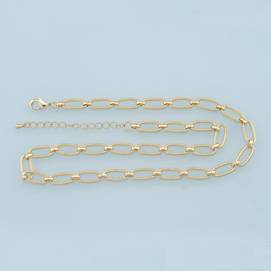 Gold Oval Chain,18K Gold Filled Oval for Necklace Bracelet DIY Jewelry Making Supply