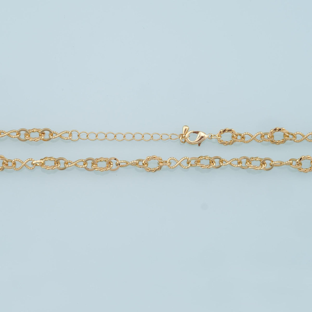 Gold Oval Chain,18K Gold Filled Infinity for Necklace Bracelet DIY Jewelry Making Supply