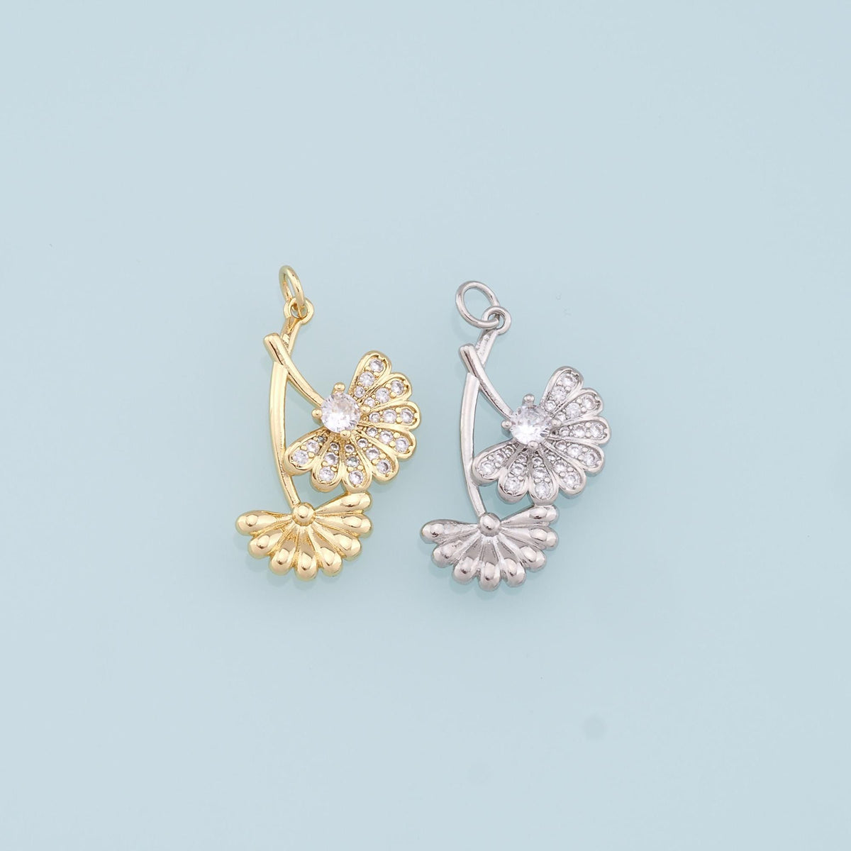18K Gold Filled Leaf Charm Pendant for Jewelry Making