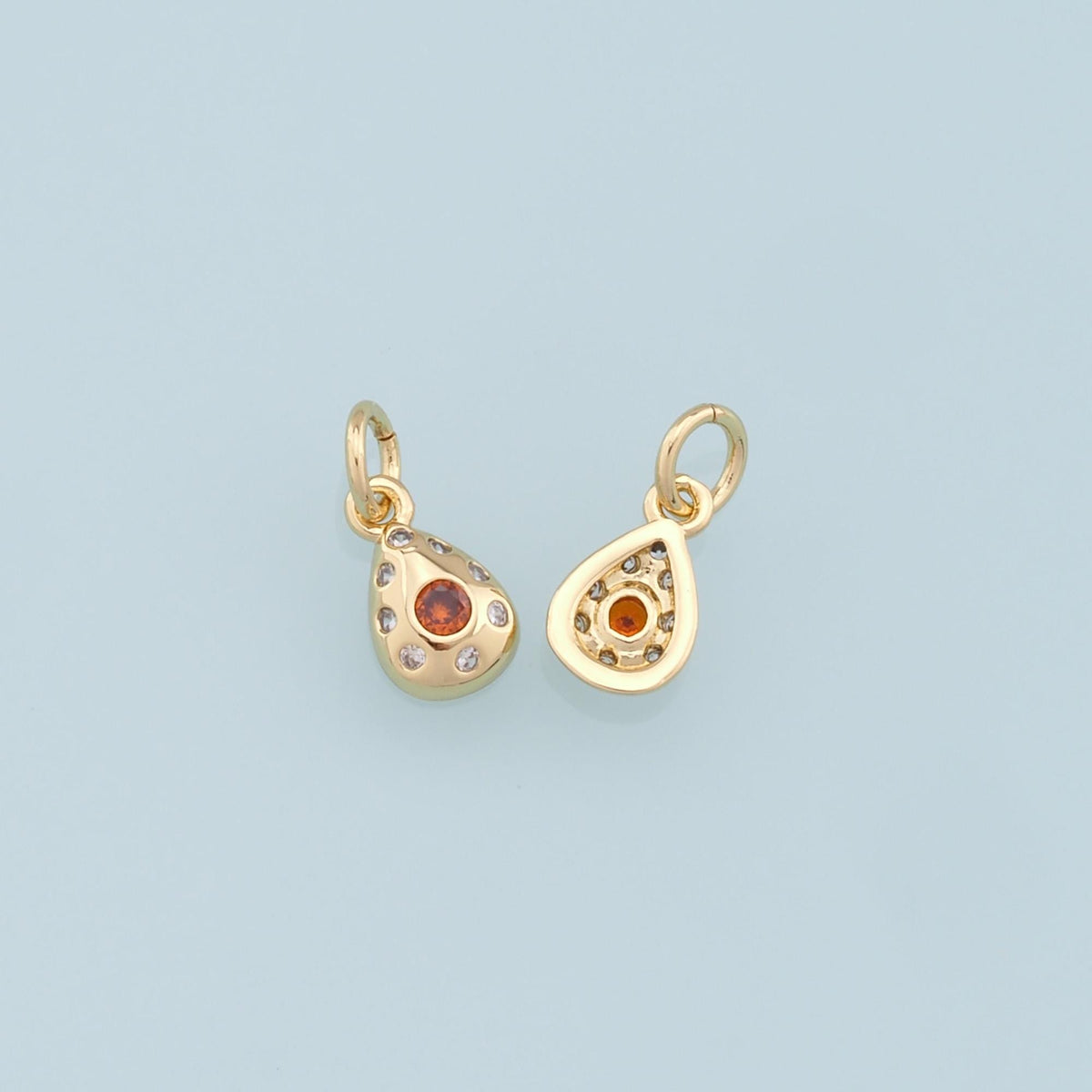 18K Gold Filled Teardrop Charm Pendant for Jewelry Making