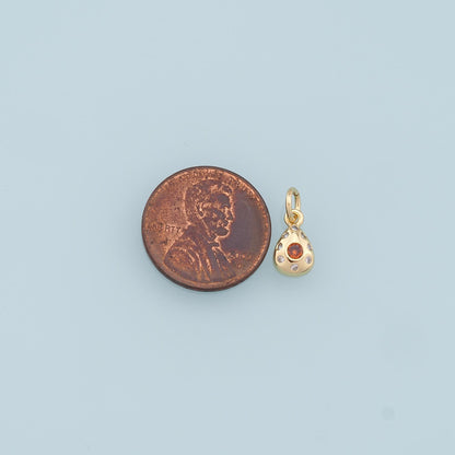 18K Gold Filled Teardrop Charm Pendant for Jewelry Making
