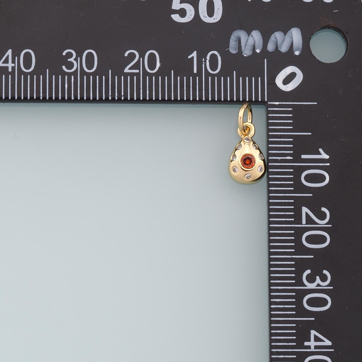 18K Gold Filled Teardrop Charm Pendant for Jewelry Making
