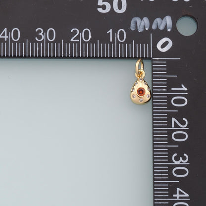 18K Gold Filled Teardrop Charm Pendant for Jewelry Making