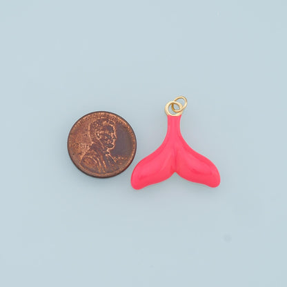 18K Gold Filled Enamel Charm Pendant for Jewelry Making