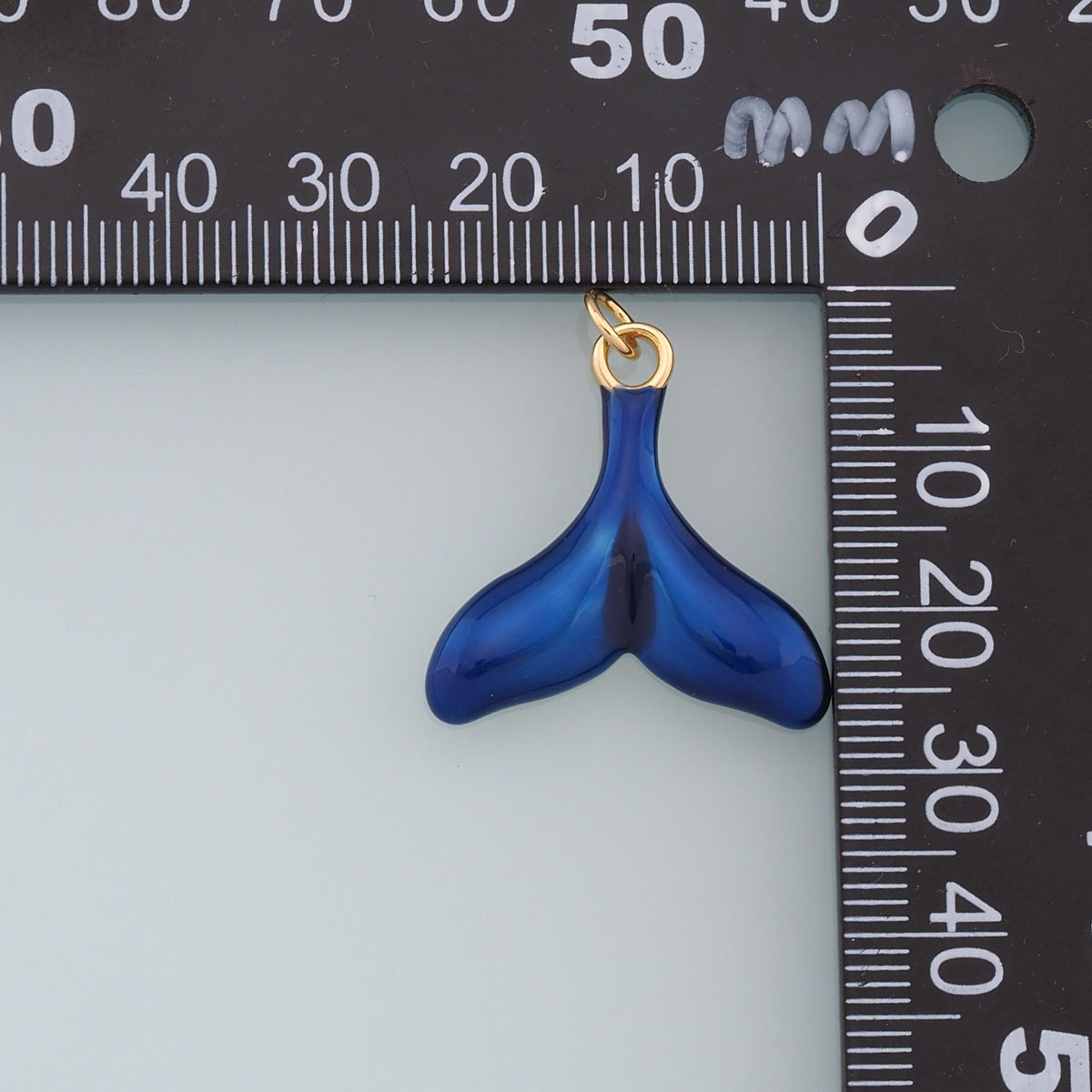 18K Gold Filled Enamel Charm Pendant for Jewelry Making