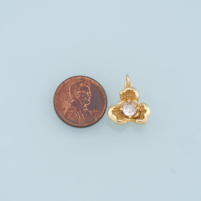 Gold Flower Charms,18K Gold Filled Flower Pendant,Silver Flower Charm Bracelet Necklace for DIY Jewelry Making Supply