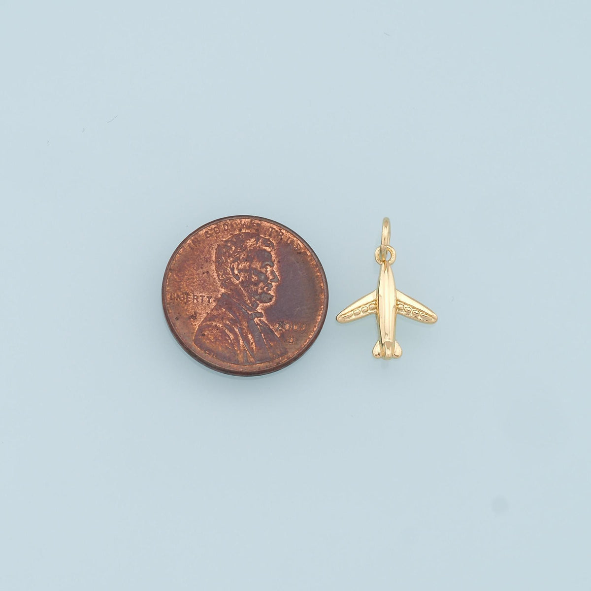 Gold Airplane Charms,18K Gold Filled Airplane Pendant,Airplane Charm Bracelet Necklace for DIY Jewelry Making Supply