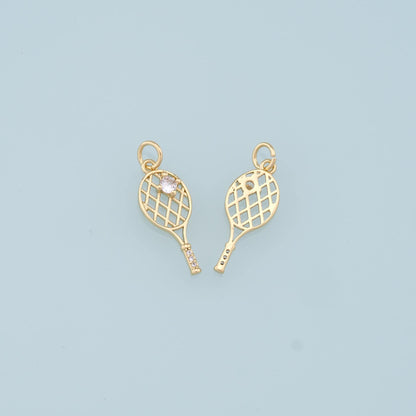 18K Gold Filled Cubic Zirconia Charm Pendant for Jewelry Making