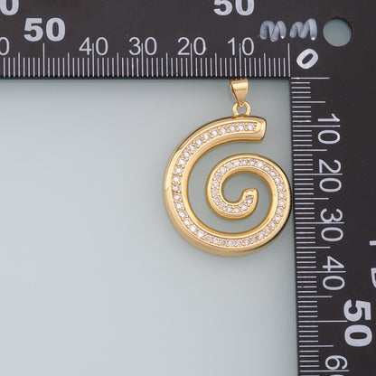 Gold Shell Charms,18K Gold Filled Conch Shell Pendant,CZ Micro Pave Conch Shell Charm Bracelet Necklace for DIY Jewelry Makin