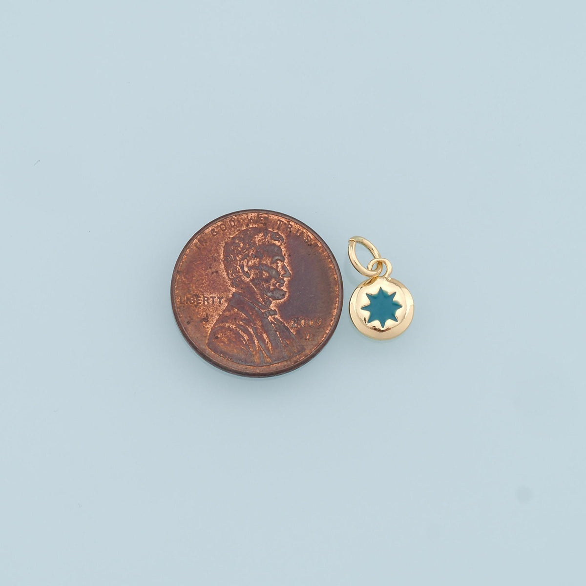 Gold Tiny Star Charms,18K Gold Filled Starburst Pendant,Enamel North Star Charm Bracelet Necklace for DIY Jewelry Making Supp