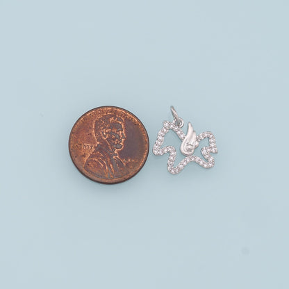 18K Gold Filled Horse CZ Charm Pendant for Jewelry Making
