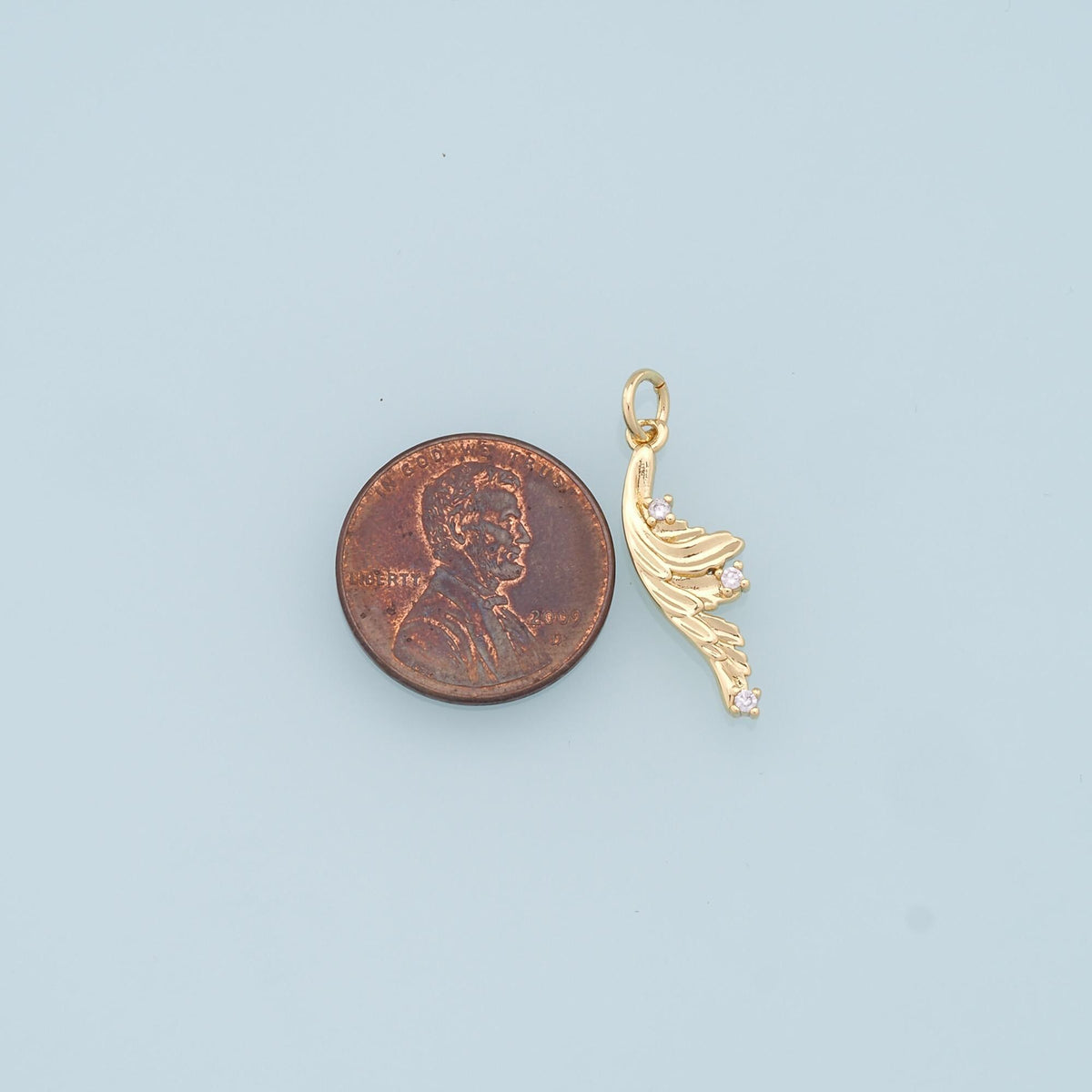 Gold Wings Charms,18K Gold Filled Wings Pendant,Angel Wings Charm Bracelet Necklace for DIY Jewelry Making Supply