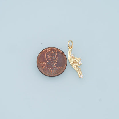 Gold Wings Charms,18K Gold Filled Wings Pendant,Angel Wings Charm Bracelet Necklace for DIY Jewelry Making Supply