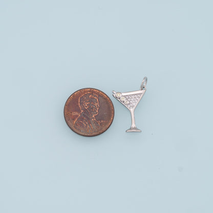 18K Gold Filled Cubic Zirconia Charm Pendant for Jewelry Making