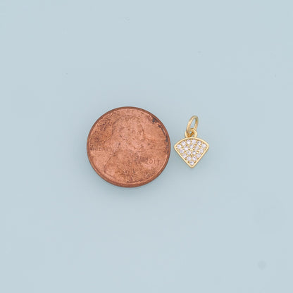 18K Gold Filled Hand CZ Charm Pendant for Jewelry Making