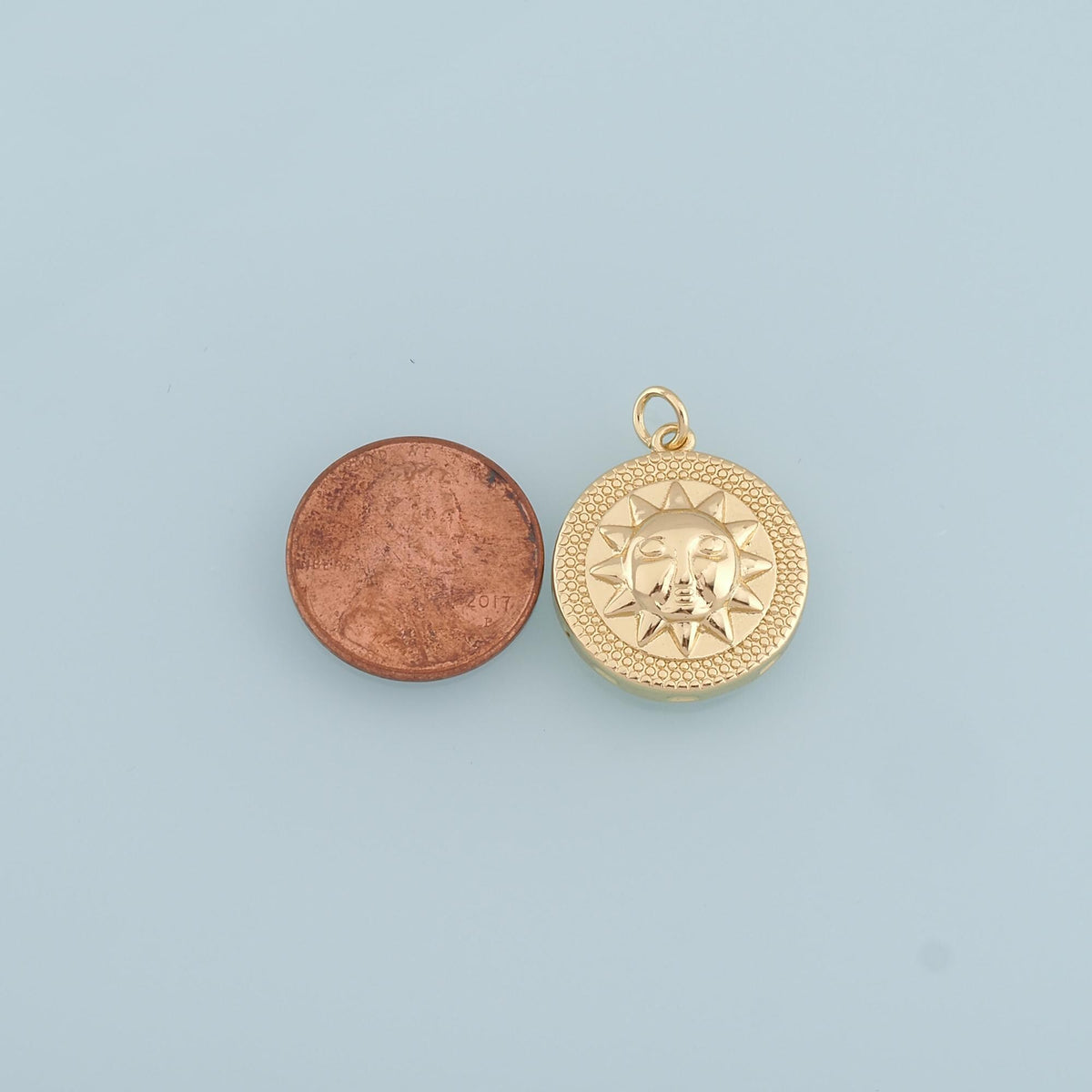 Gold Sun Charms,18K Gold Filled Sun Pendant,Sun Charm Bracelet Necklace for DIY Jewelry Making Supply