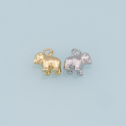 Gold Bear Charms,18K Gold Filled Bear Pendant,Cute Bear Charm Bracelet Necklace for DIY Jewelry Making Supply