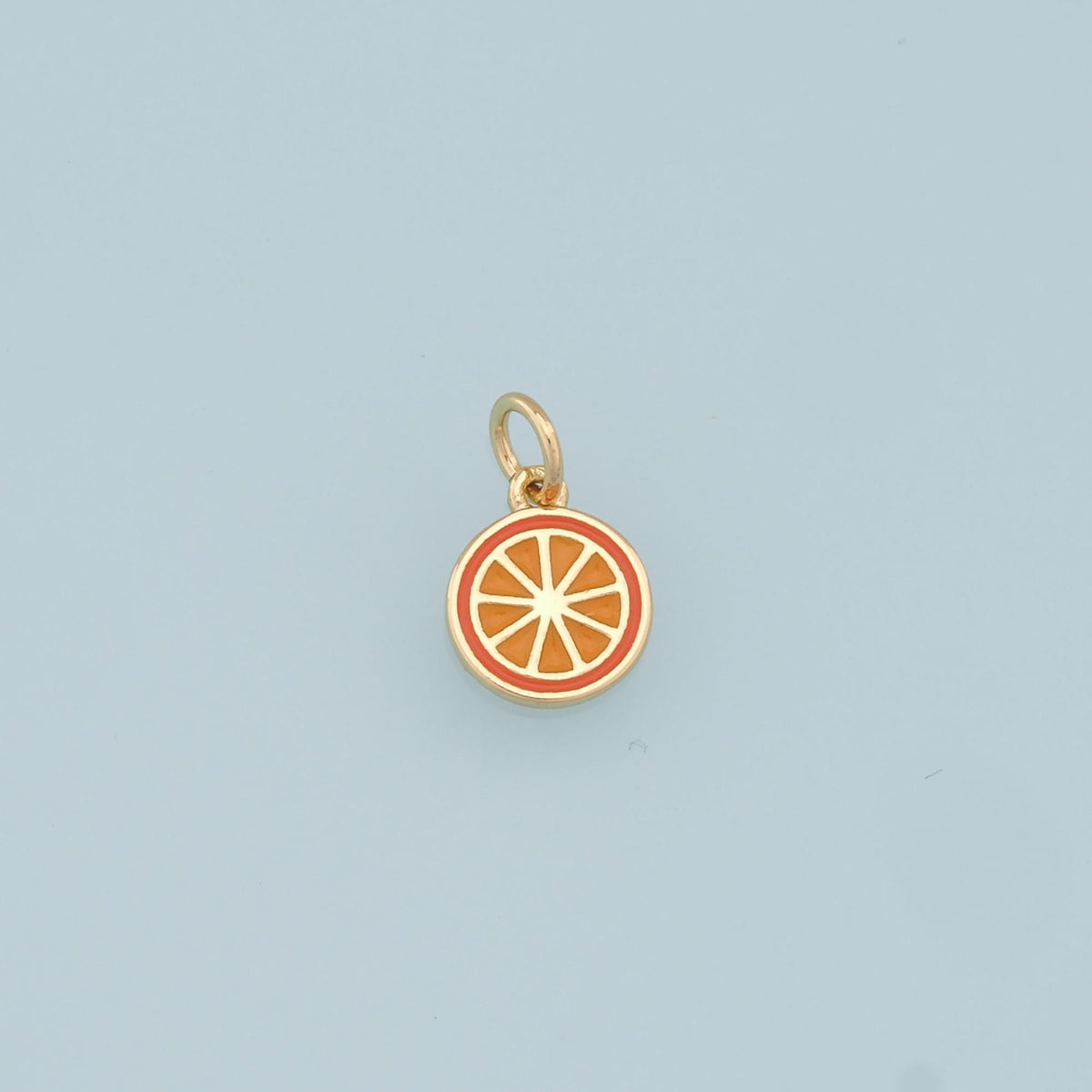 Gold Lemon Charms,18K Gold Filled Tiny Lemon Pendant,Enamel Fruit Charm Bracelet Necklace for DIY Jewelry Making Supply
