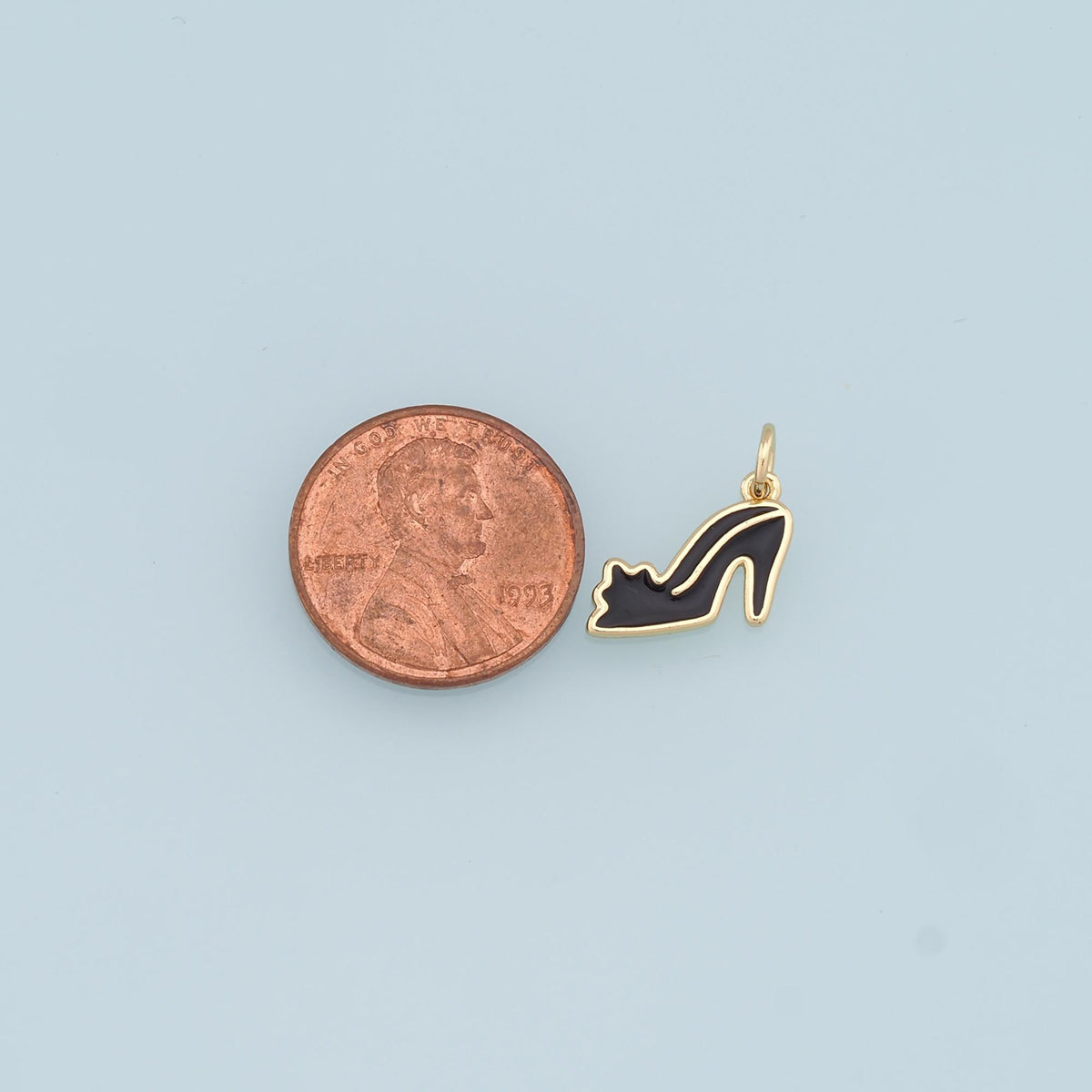 Gold High Heel Charms,18K Gold Filled High Heel Pendant,Enamel Stiletto Heels Charm Bracelet Necklace for DIY Jewelry Making 
