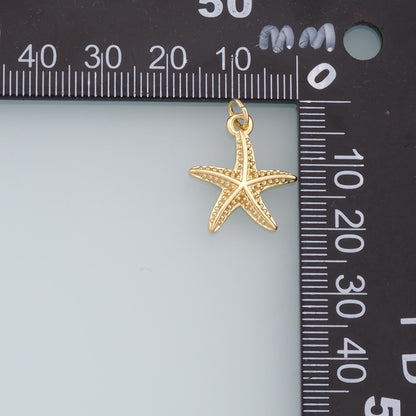 18K Gold Filled Star Charm Pendant for Jewelry Making