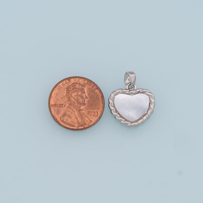 Gold Heart Charms,18K Gold Filled Shell Heart Pendant,Heart Charm Bracelet Necklace for DIY Jewelry Making Supply