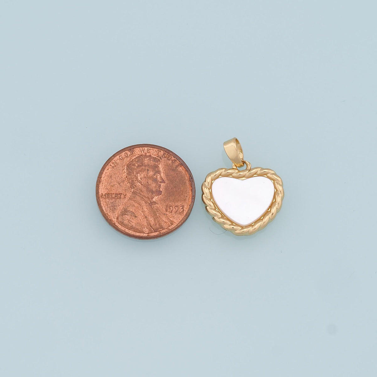 Gold Heart Charms,18K Gold Filled Shell Heart Pendant,Heart Charm Bracelet Necklace for DIY Jewelry Making Supply