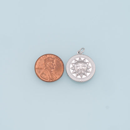 18K Gold Filled Sun Charm Pendant for Jewelry Making