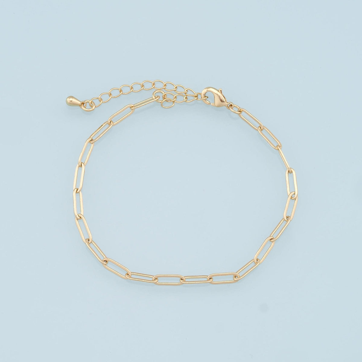 Gold Adjustable Chain,18K Gold Filled Rectangle Bracelet,Semi Finished Bracelets,Bracelets for Jewelry Making