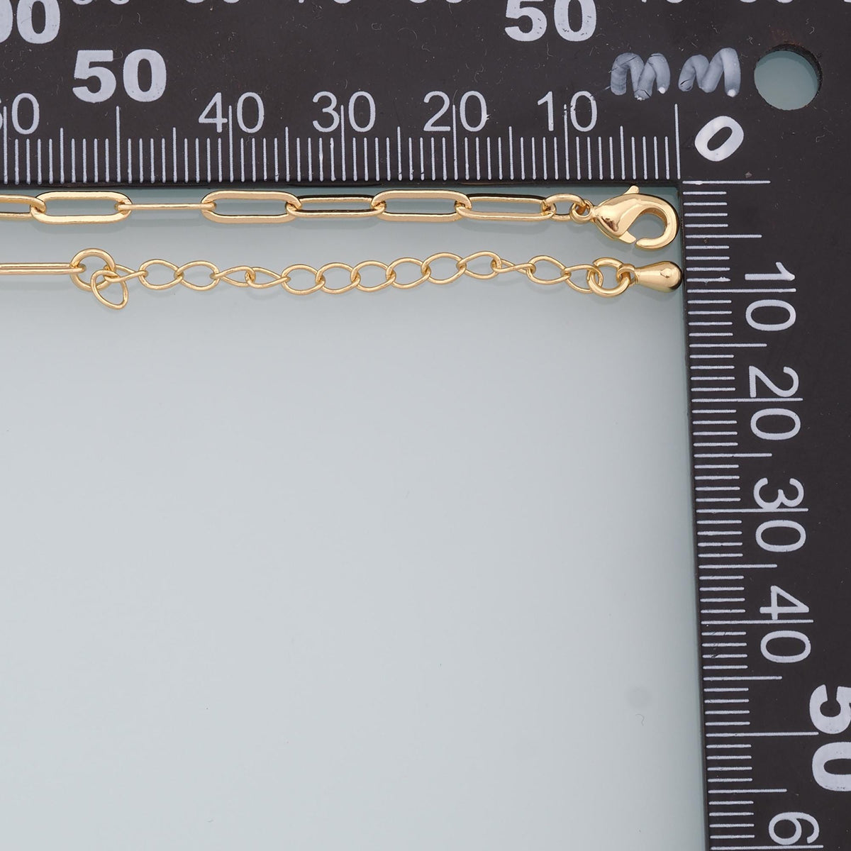 Gold Adjustable Chain,18K Gold Filled Rectangle Bracelet,Semi Finished Bracelets,Bracelets for Jewelry Making