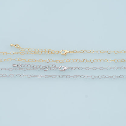 18K Gold Filled Heart Jewelry Chain 2 in for Jewelry Making