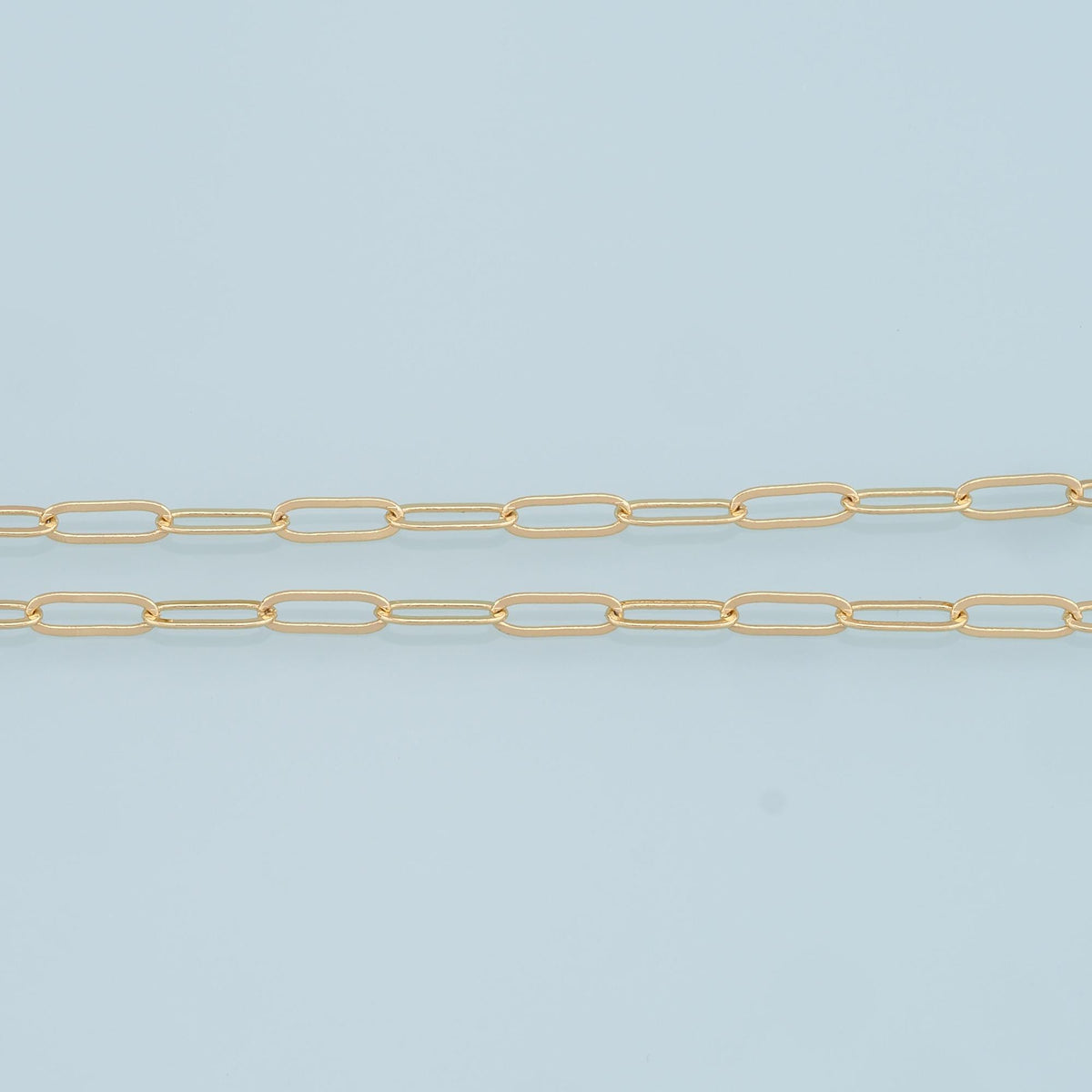 18K Gold Filled Oval Paperclip Chain 12 mm, 3.28 ft for Jewelry Making