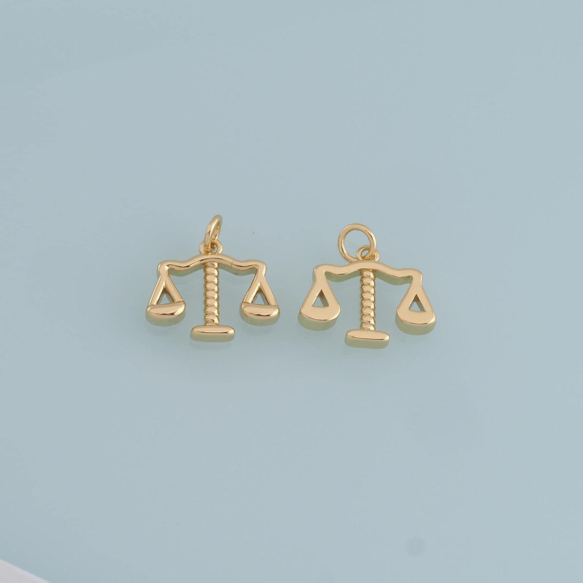 Gold Balance Scale Charms,18K Gold Filled Balance Pendant Charm Bracelet Necklace for DIY Jewelry Making Supply