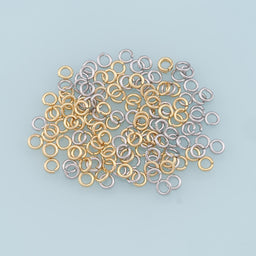 100pcs 18K Gold Thickened Jump Rings,Dainty O Shaped Open Jump Rings Bulk,Gold Split Rings for DIY Jewelry Making Supply Find