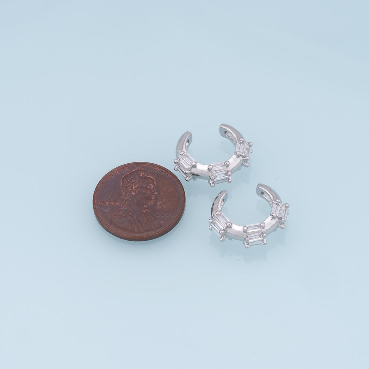 18K Gold Filled Cubic Zirconia Hoop Earrings for Jewelry Making