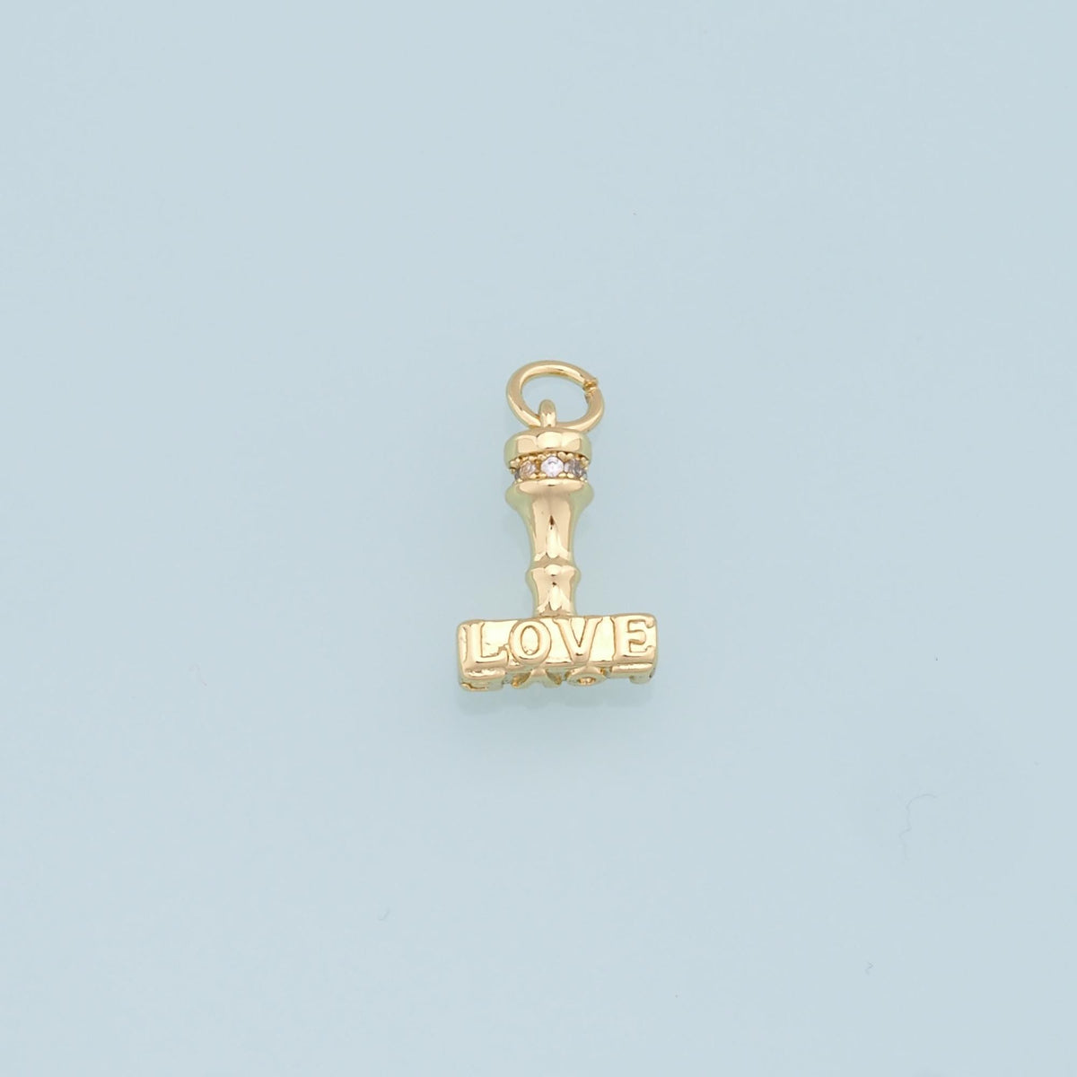 Gold Hammer Love Charms,18K Gold Filled Hammer Pendant,Hammer Charm Bracelet Necklace for DIY Jewelry Making Supply