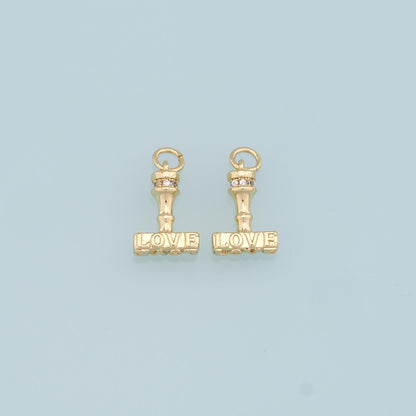 Gold Hammer Love Charms,18K Gold Filled Hammer Pendant,Hammer Charm Bracelet Necklace for DIY Jewelry Making Supply