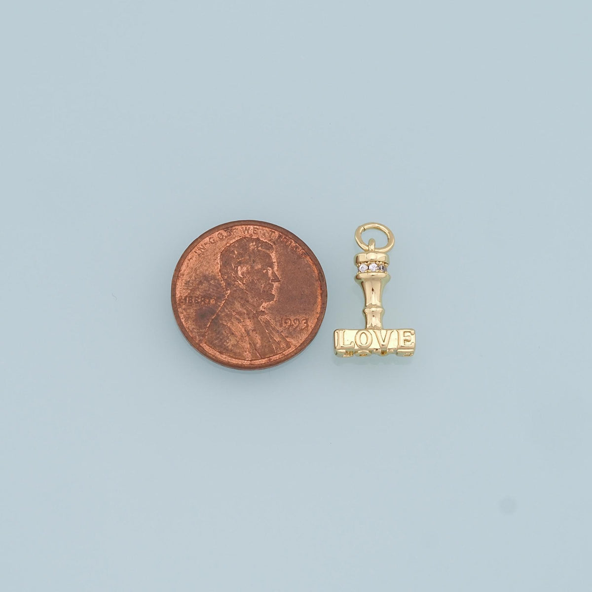 Gold Hammer Love Charms,18K Gold Filled Hammer Pendant,Hammer Charm Bracelet Necklace for DIY Jewelry Making Supply