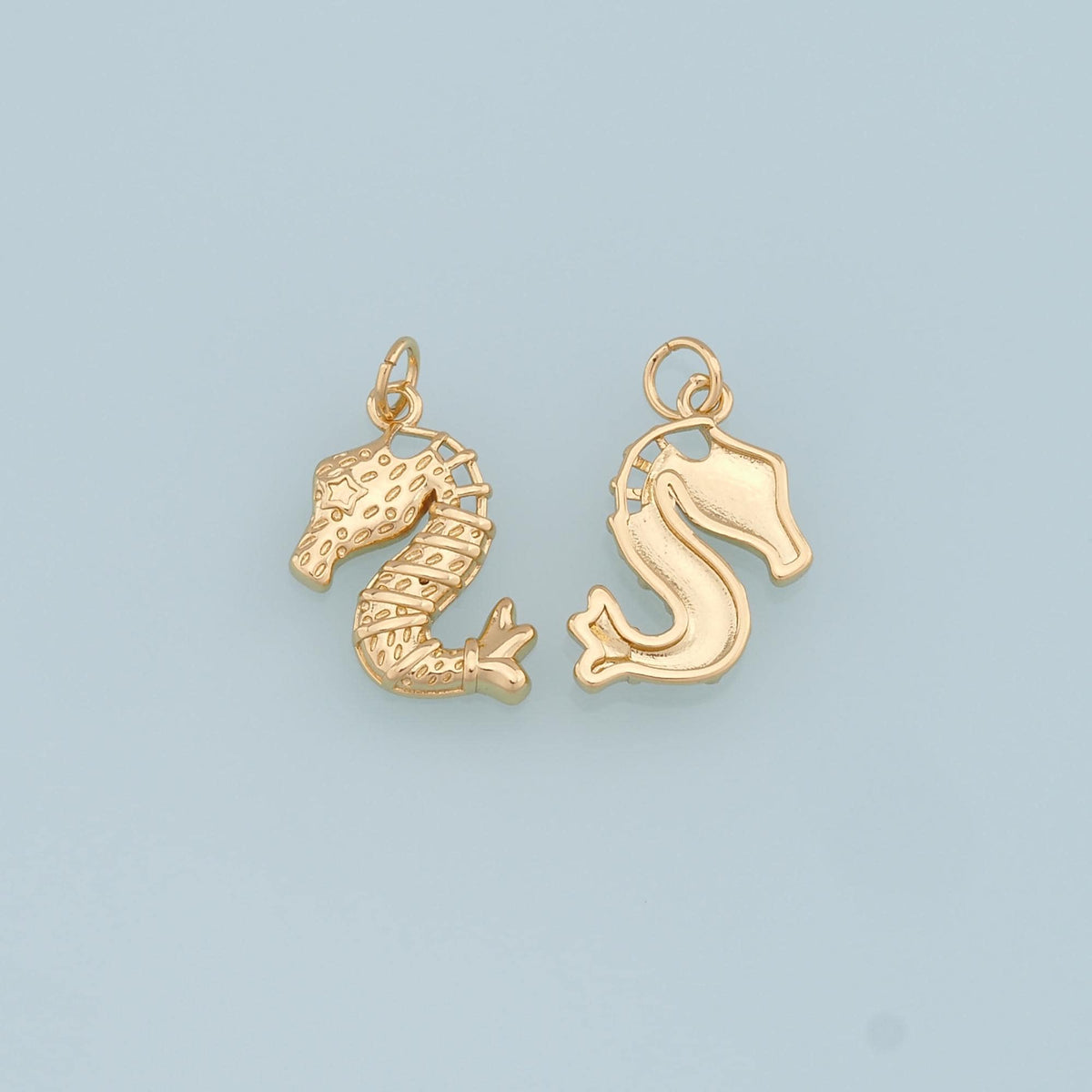 Gold Seahorse Charms,18K Gold Filled Seahorse Pendant,Silver Seahorse Charm Bracelet Necklace for DIY Jewelry Making Supply