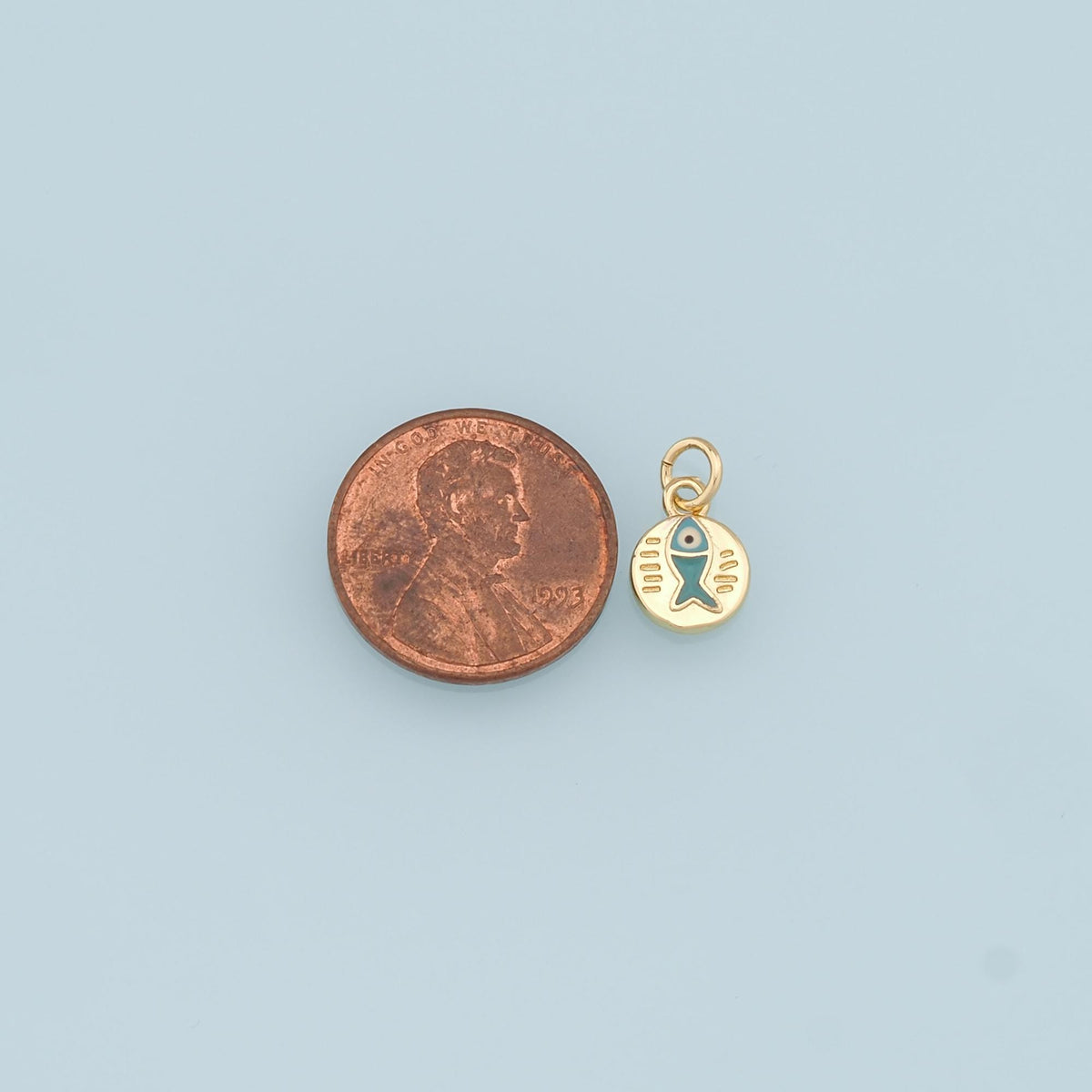 18K Gold Filled Fish Charm Pendant for Jewelry Making