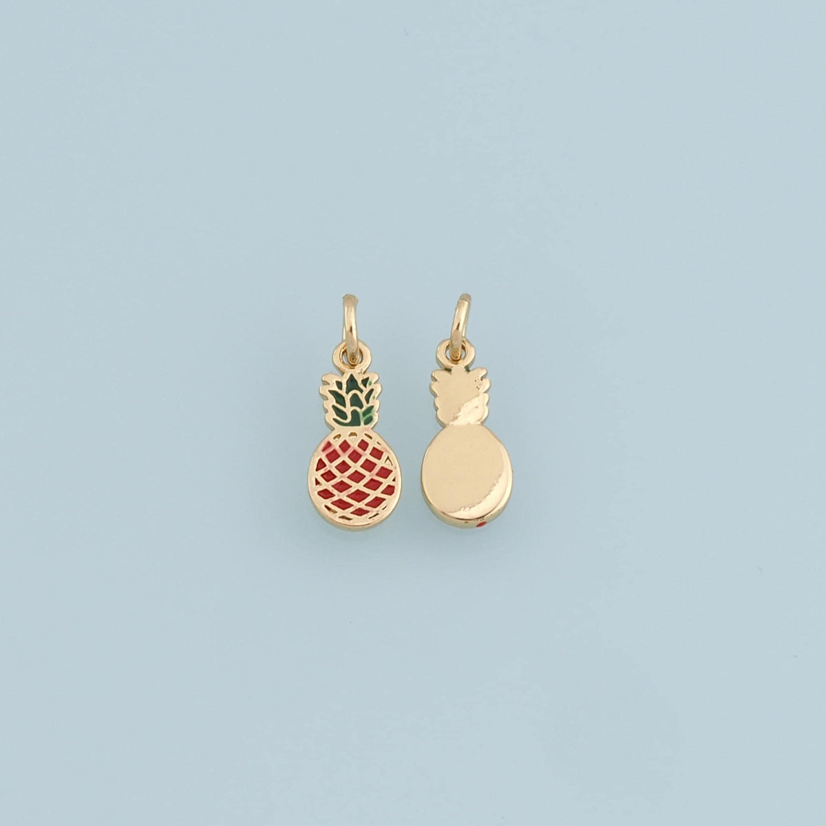 Gold Tiny Pineapple Charms,18K Gold Filled Pineapple Pendant,Fruit Charm Bracelet Necklace for DIY Jewelry Making Supply