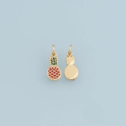 Gold Tiny Pineapple Charms,18K Gold Filled Pineapple Pendant,Fruit Charm Bracelet Necklace for DIY Jewelry Making Supply