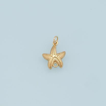 18K Gold Filled Star Charm Pendant for Jewelry Making