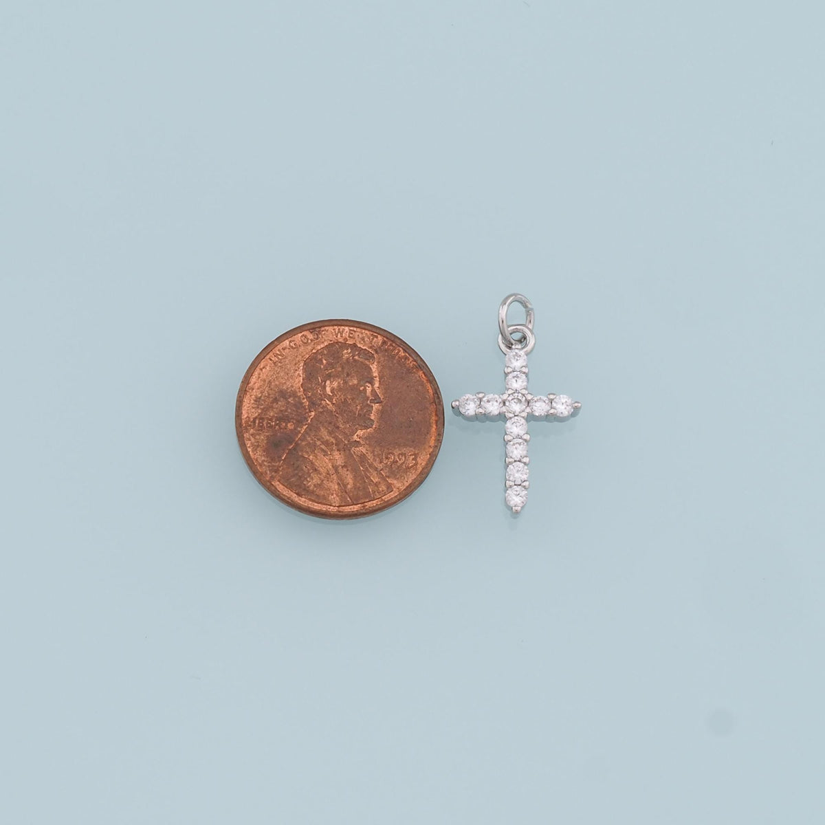Gold Cross Charms,18K Gold Filled Cross Pendant,CZ Micro Pave Cross Charm Bracelet Necklace for DIY Jewelry Making Supply