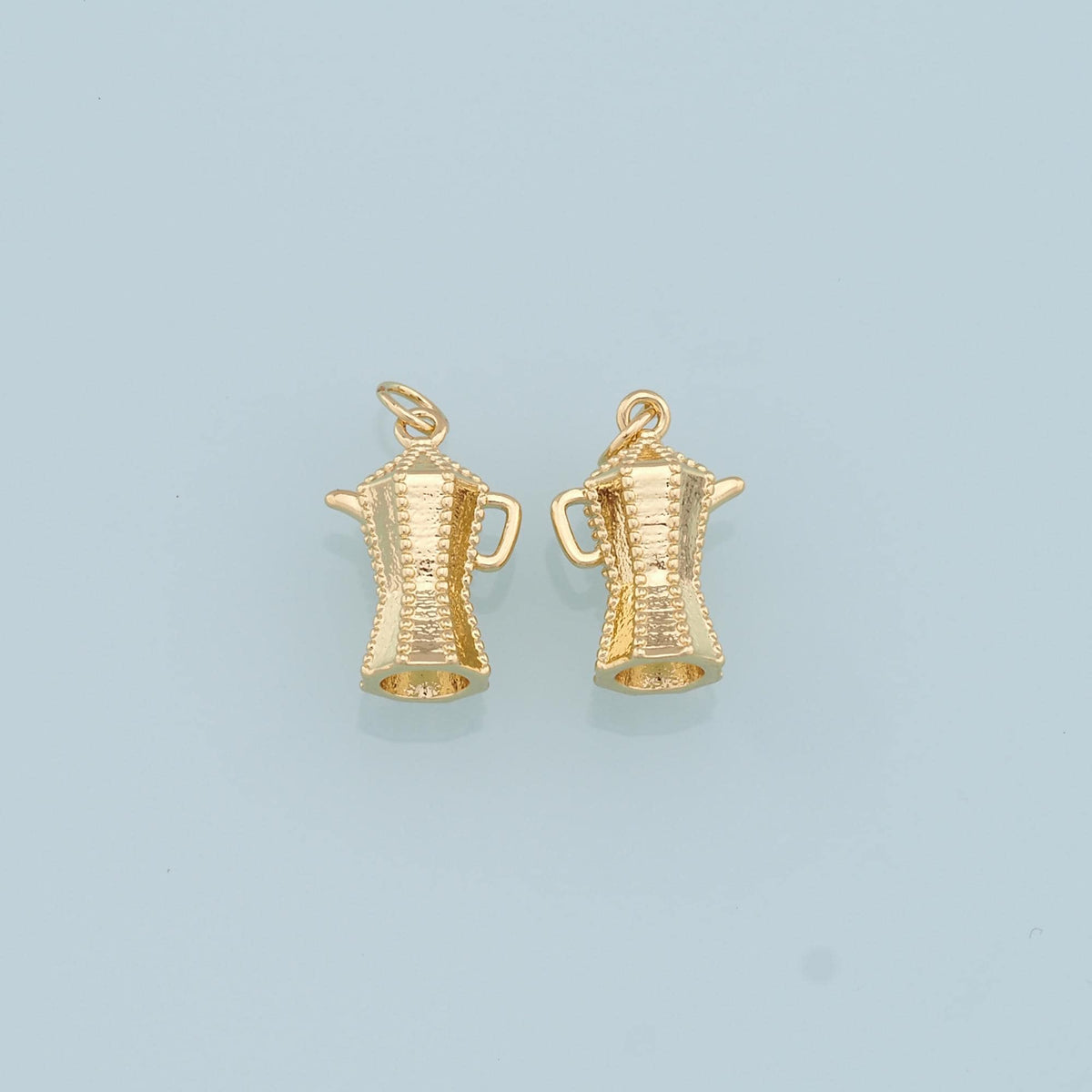Gold Teapot Charms,18K Gold Filled Teapot Pendant,Teapot Charm Bracelet Necklace for DIY Jewelry Making Supply