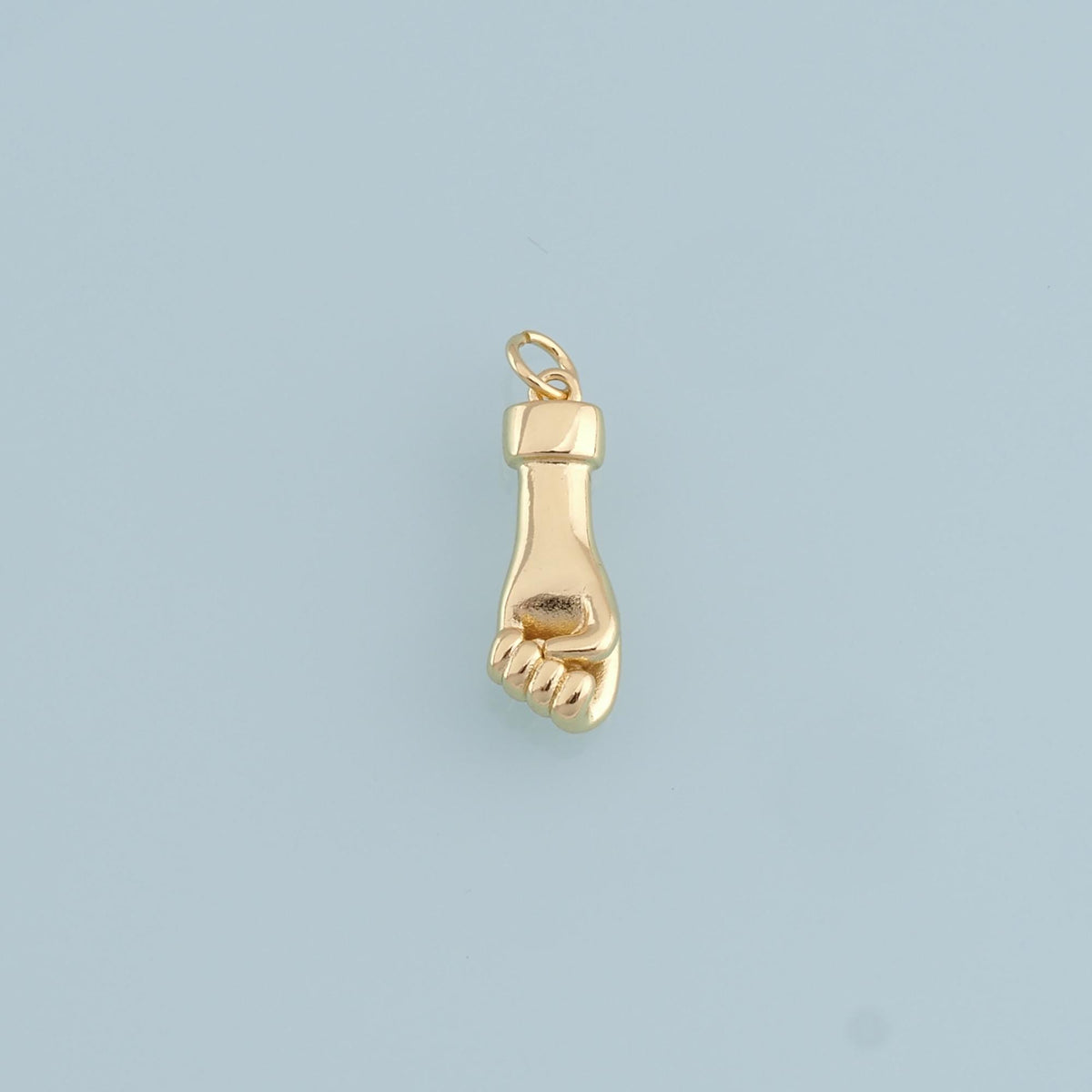 Gold Fist Charms,18K Gold Filled Fist Pendant,Gesture Charm Bracelet Necklace for DIY Jewelry Making Supply