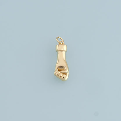 Gold Fist Charms,18K Gold Filled Fist Pendant,Gesture Charm Bracelet Necklace for DIY Jewelry Making Supply
