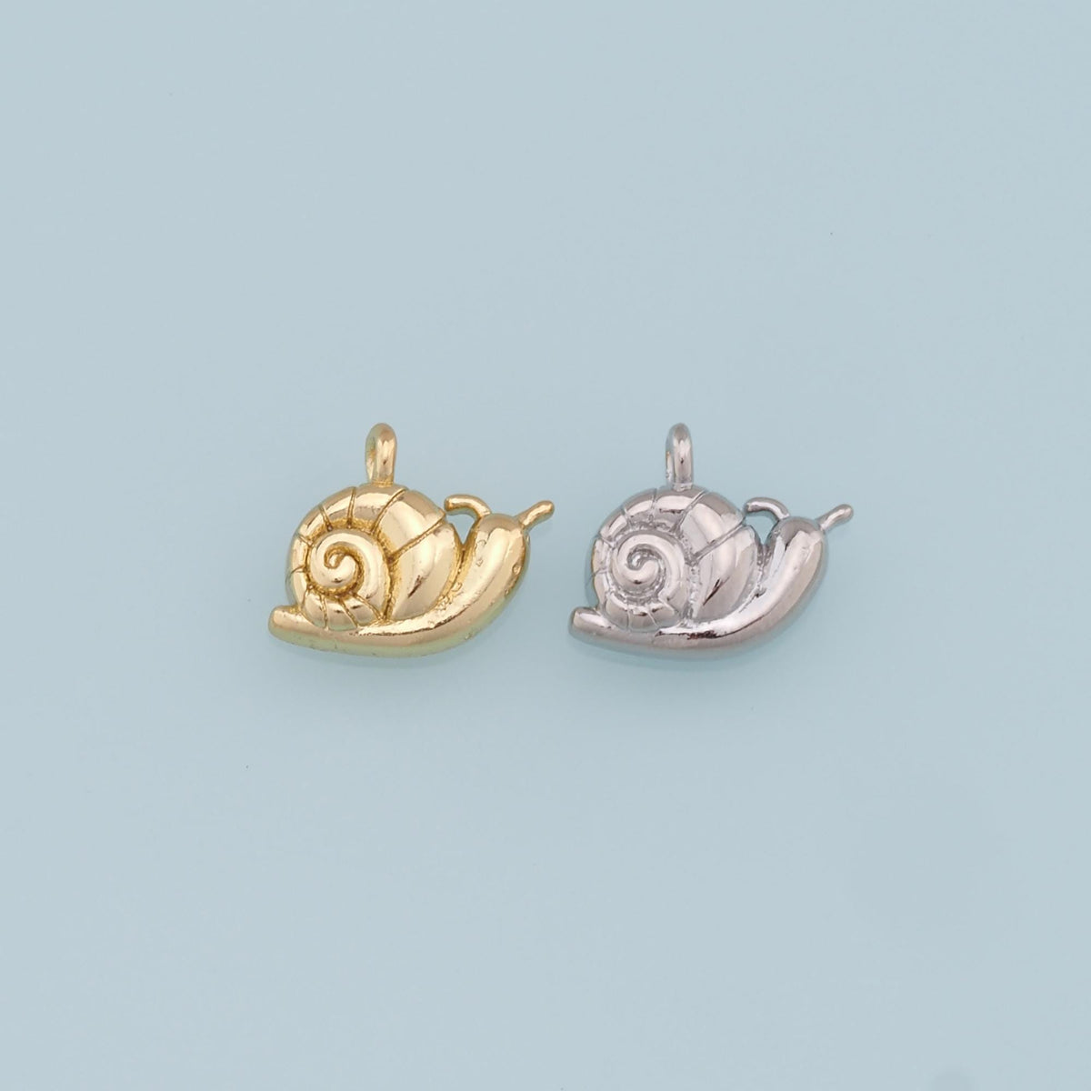 18K Gold Filled Snail Charm Pendant for Jewelry Making