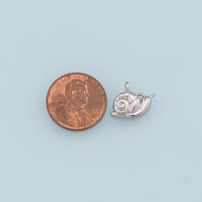 18K Gold Filled Snail Charm Pendant for Jewelry Making